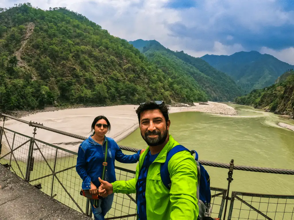 Standing at Kaudiyala Beach,Rishikesh